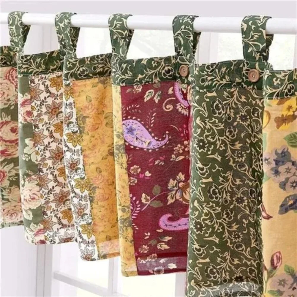 Antique Chic 21 X 84-Inch Cotton Window Patchwork Valance, Multicolor